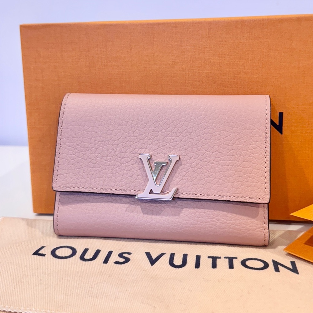 LV Capucines Compact Wallet Pink Brand New with full packaging